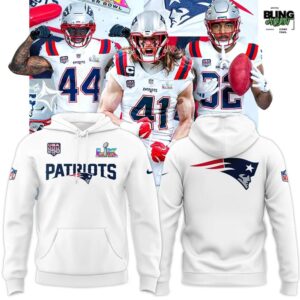 New England Patriots Nike White Super Bowl LX Game Hoodie