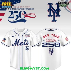 New York Mets 250th USA Of American Baseball Jersey