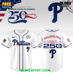 Philadelphia Phillies 250th USA Of American Baseball Jersey