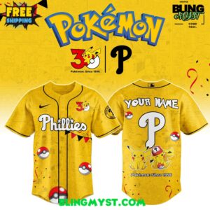 Philadelphia Phillies Pokémon 30th Anniversary Limited Edition Jersey