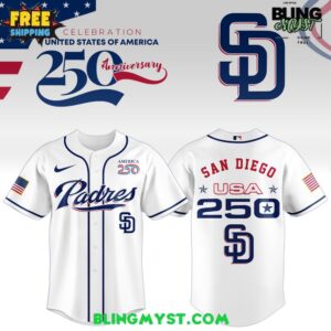 San Diego Padres 250th USA Of American Baseball Jersey
