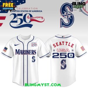 Seattle Mariners 250th USA Of American Baseball Jersey