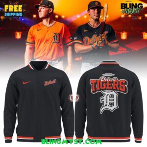 The Detroit Tigers 2026 Black & Orange Alternate Varsity Jacket