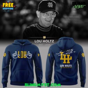 Legendary Coach Lou Holtz Notre Dame Memorial Hoodie