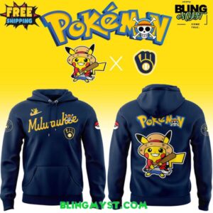 Milwaukee Brewers x Pokemon x Onepiece Limited Edition Hoodie