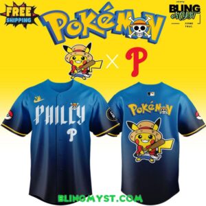 Philadelphia Phillies x Pokemon x Onepiece Limited Edition Baseball Jersey